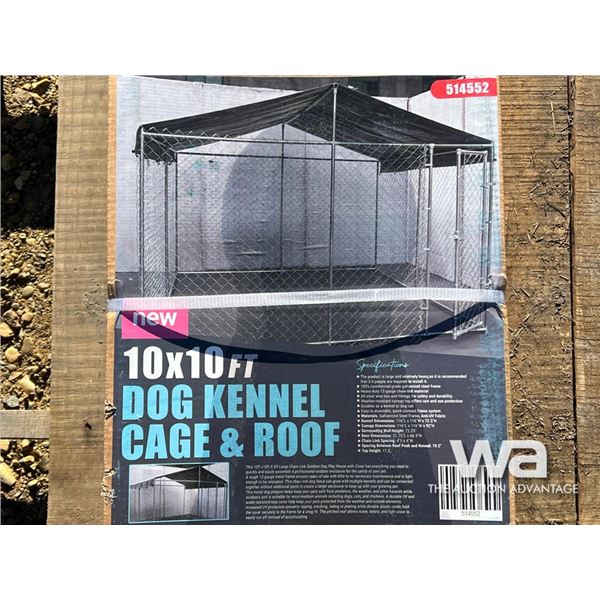 10 FT. X 10 FT. DOG KENNEL WITH ROOF