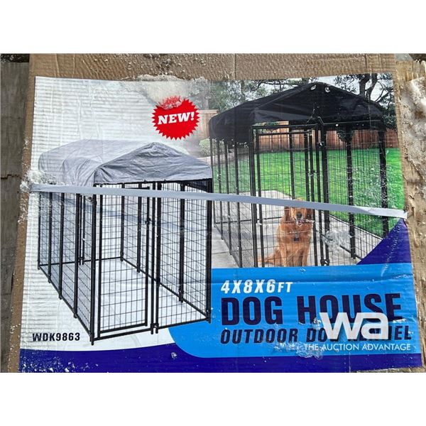 4 X 8 X 6 FT. OUTDOOR DOG KENNEL