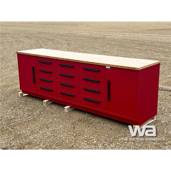 10 FT. 12 DRAWER STEEL WORK BENCH