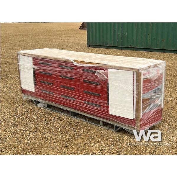 10 FT. 12 DRAWER STEEL WORK BENCH