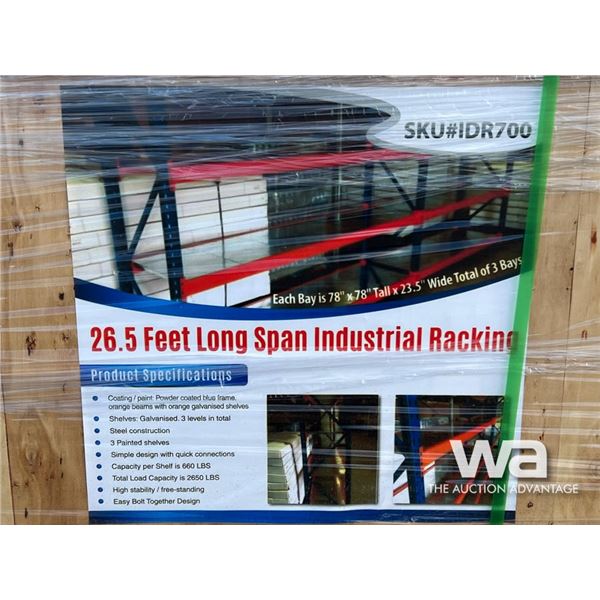 26.5 FT. INDUSTRIAL RACKING