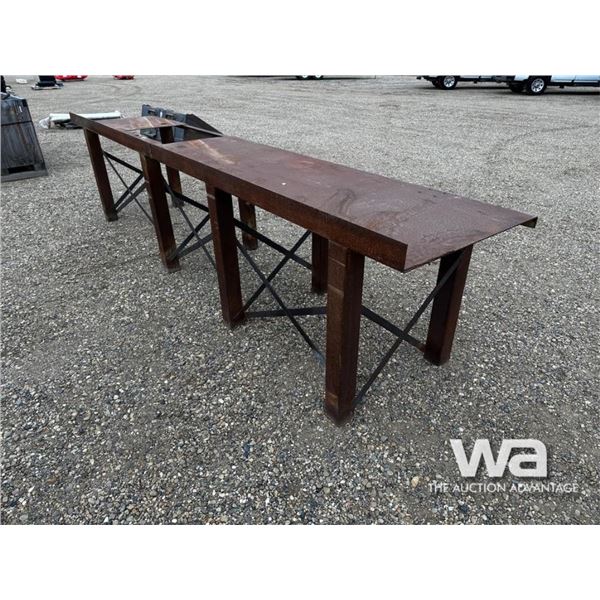 14 FT. STEEL WORK BENCH