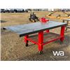 Image 2 : 8 X 3.5 FT. WORK BENCH ON WHEELS WITH VICE