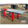 Image 3 : 8 X 3.5 FT. WORK BENCH ON WHEELS WITH VICE