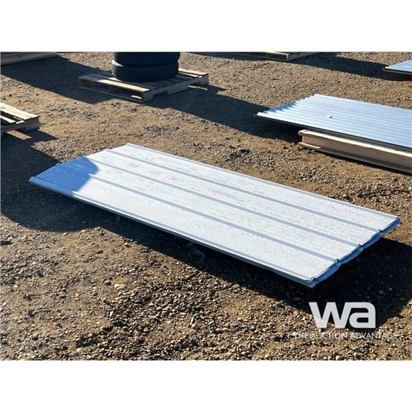 (10) 90.5 IN. WHITE STEEL SHEETING
