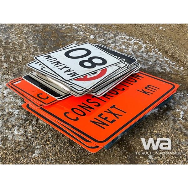 ROAD CONSTRUCTION SIGNS, SPEED SIGNS