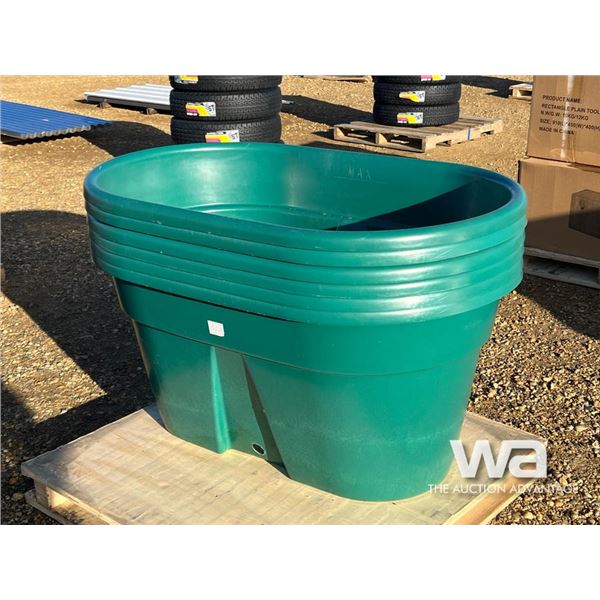 (6) 380L WATER TROUGHS