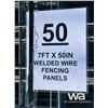 Image 5 : (50) 7 FT. X 50 IN. WIRE FENCE PANELS