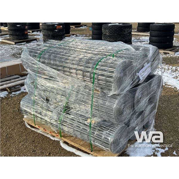 (9) ROLLS OF 5 FT. X 100 FT. GALVANIZED FENCING