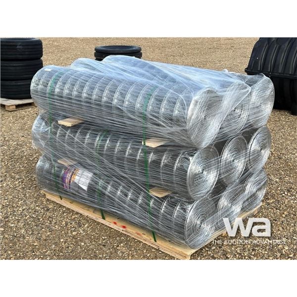 (9) ROLLS OF 5 FT. X 100 FT. GALVANIZED FENCING