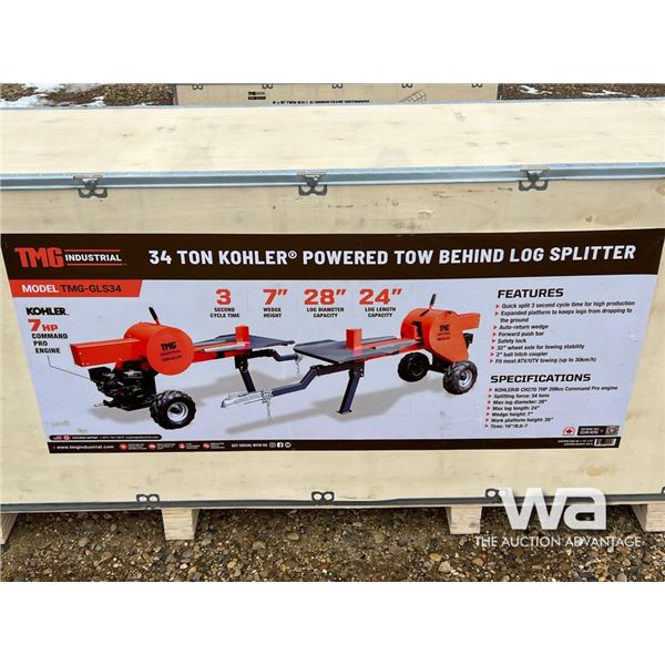 TMG 34 TON TOW BEHIND LOG SPLITTER