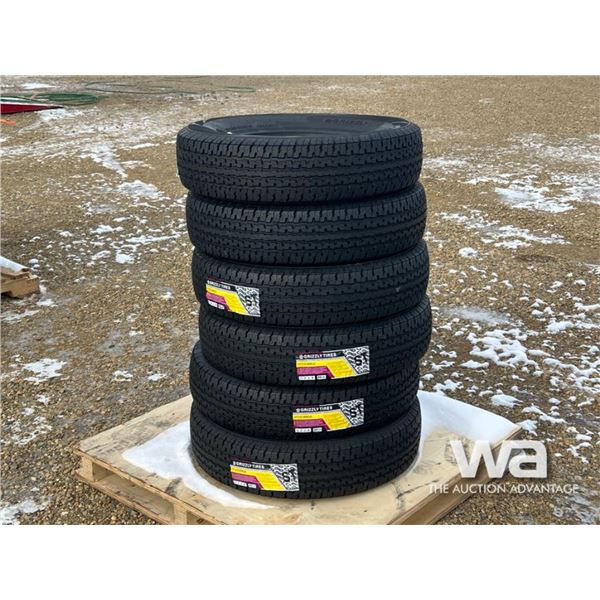 (6) GRIZZLY 235/80R16 TRAILER TIRES