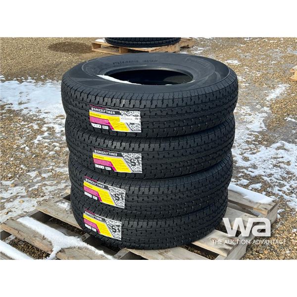 (4) GRIZZLY 235/85R16 TRAILER TIRES