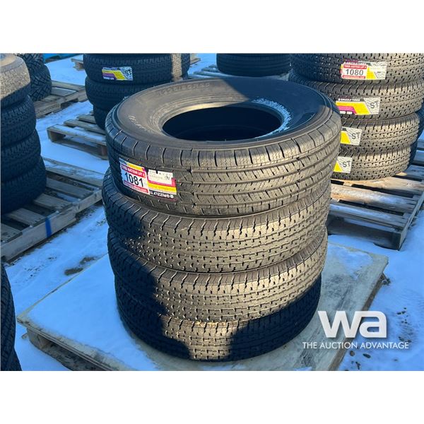 (4) GRIZZLY 235/85R16 TRAILER TIRES