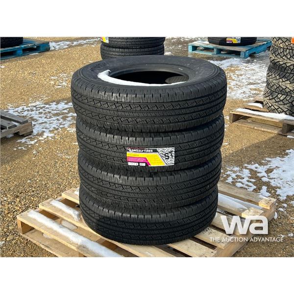 (4) GRIZZLY 235/80R16 TRAILER TIRES