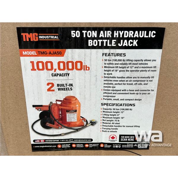 TMG 100,000 LB AIR HYDRAULIC BOTTLE JACK
