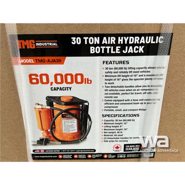TMG 60,000 LB AIR HYDRAULIC BOTTLE JACK