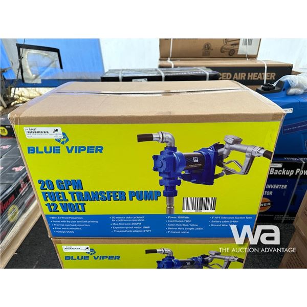 BLUE VIPER 20 GPM 12 VOLT TRANSFER PUMP
