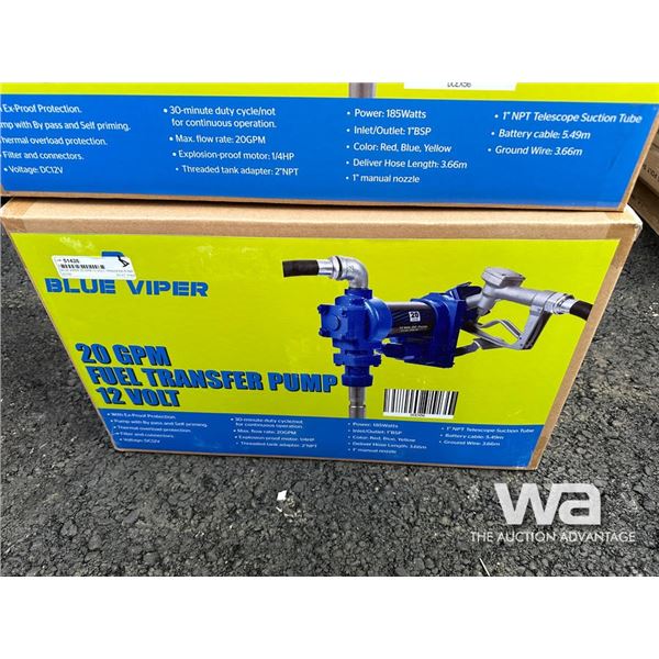 BLUE VIPER 20 GPM 12 VOLT TRANSFER PUMP