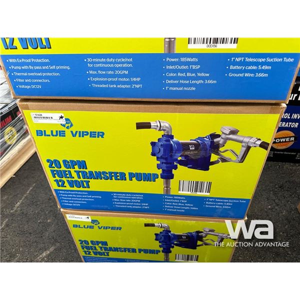 BLUE VIPER 20 GPM 12 VOLT TRANSFER PUMP
