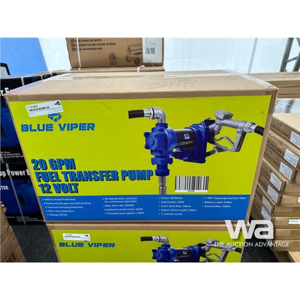 BLUE VIPER 20 GPM 12 VOLT TRANSFER PUMP