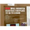 Image 2 : 72 IN. WALL MOUNTED ELECTRIC FIREPLACE & TV STAND
