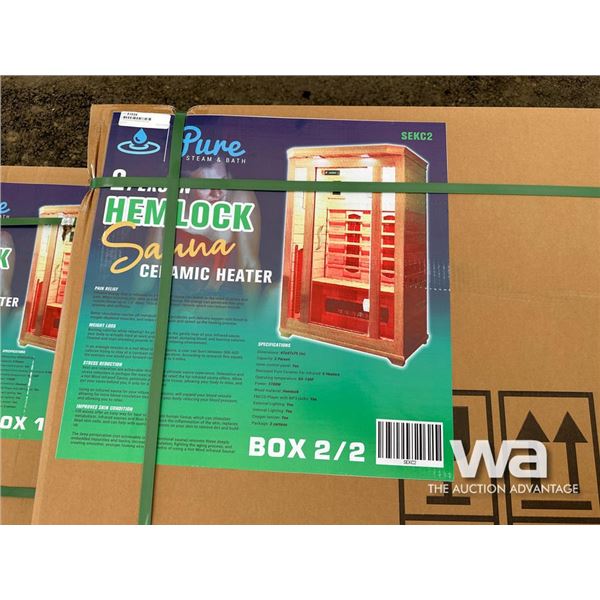 2 PERSON HEMLOCK SAUNA