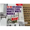 Image 3 : 72 IN. KELOWNA DOUBLE SINK VANITY WHITE MARBLE