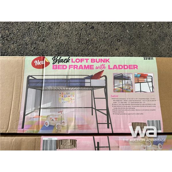LOFT BUNK BED FRAME WITH LADDER