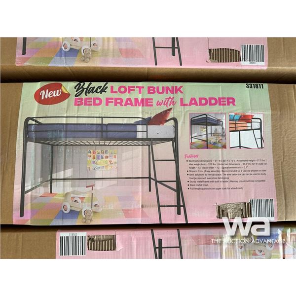 LOFT BUNK BED FRAME WITH LADDER