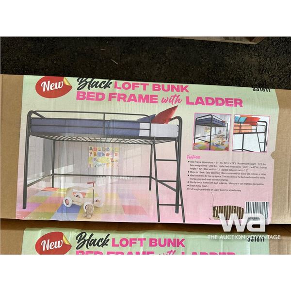 LOFT BUNK BED FRAME WITH LADDER