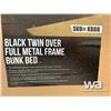 Image 3 : TWIN OVER FULL METAL FRAME BUNK BED