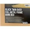 Image 3 : TWIN OVER FULL METAL FRAME BUNK BED