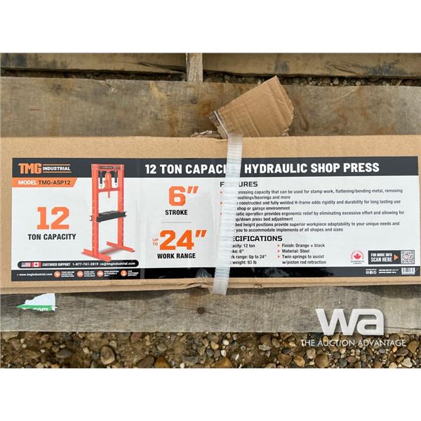 TMG 12 TON HYDRAULIC SHOP PRESS