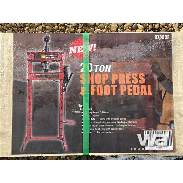 20 TON SHOP PRESS & FOOT PEDAL