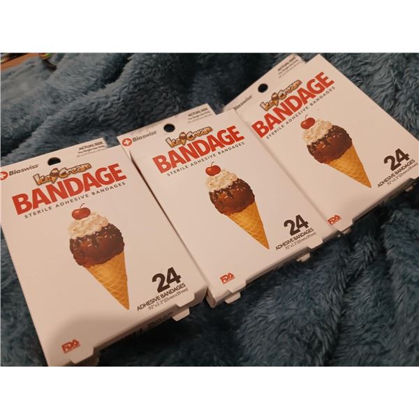 3x packs bandaids- Ice cream