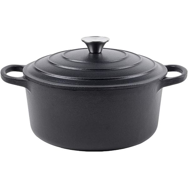 1 Cast Iron Dutch Oven with Lid - 6QT Capacity - Dual Handles - Brand New in Box