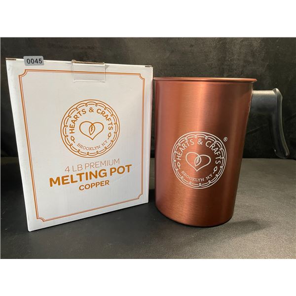 1 Hearts&Crafts 4LB Premium Wax Melting Pot - Copper - For Making Candles, Arts/Crafts, etc. - New!