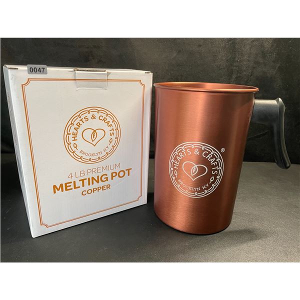 1 Hearts&Crafts 4LB Premium Wax Melting Pot - Copper - For Making Candles, Arts/Crafts, etc. - New!