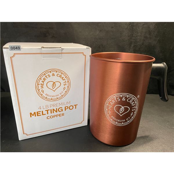 1 Hearts&Crafts 4LB Premium Wax Melting Pot - Copper - For Making Candles, Arts/Crafts, etc. - New!