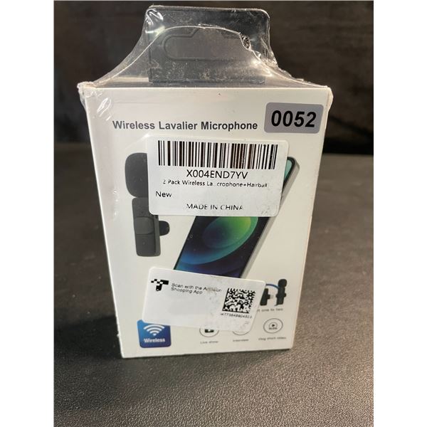 1 2-Pack of Wireless Lavalier Microphone for Smartphones (Type-C Connector*) - New Sealed!