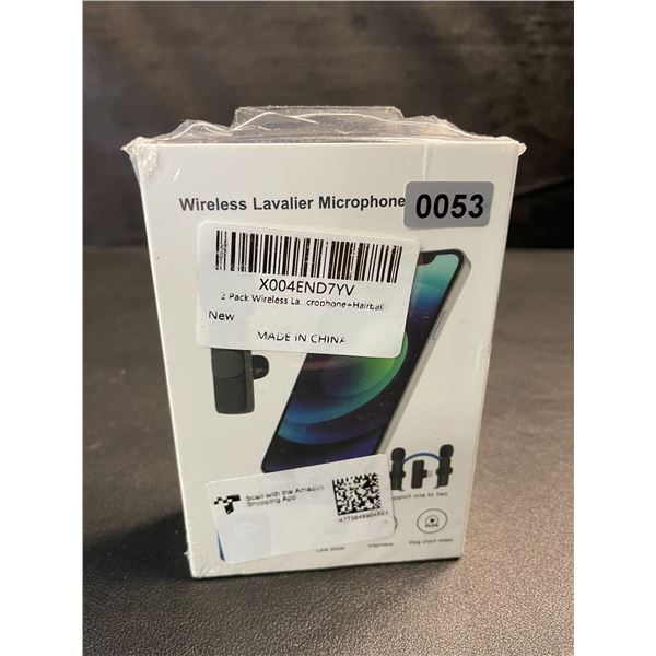 1 2-Pack of Wireless Lavalier Microphone for Smartphones (Type-C Connector*) - New Sealed!