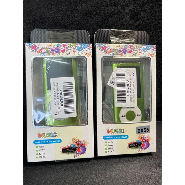 2 MP3 Music Players - Green - New