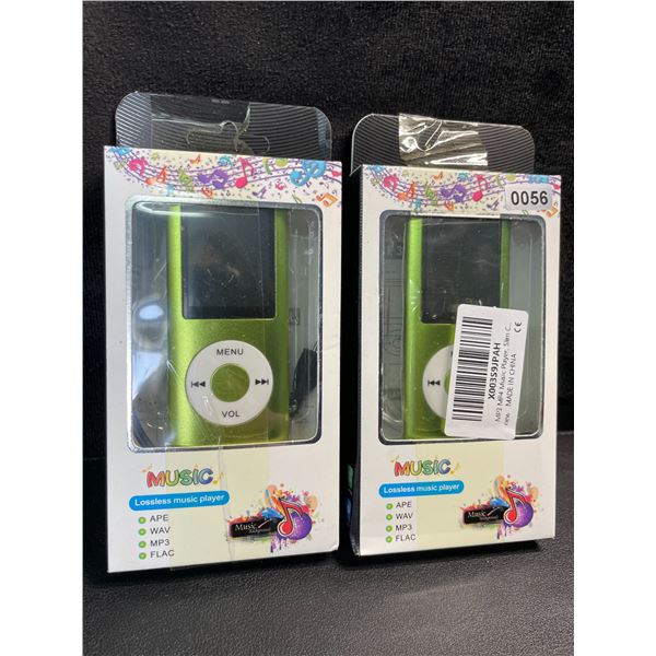 2 MP3 Music Players - Green - New