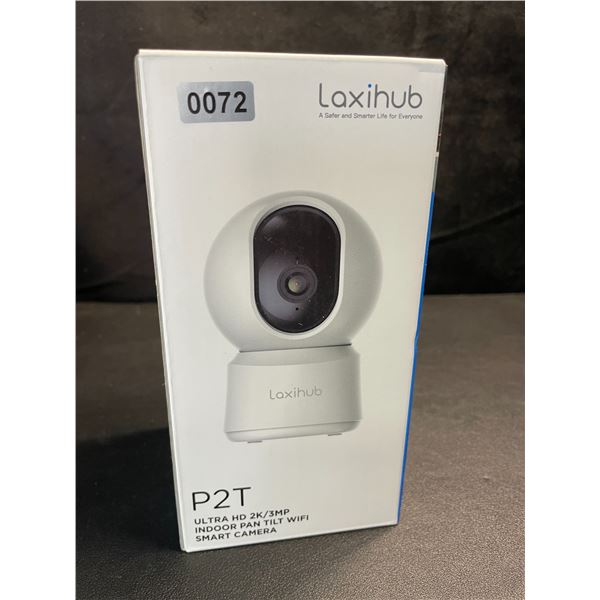 1 Laxihub P2T Ultra HD 2K/3MP Indoor Pan/Tilt WiFi Smart Home Security Camera - Brand New!