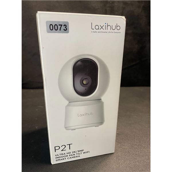 1 Laxihub P2T Ultra HD 2K/3MP Indoor Pan/Tilt WiFi Smart Home Security Camera - Brand New!