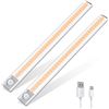 Image 1 : 1 2-Pack LED Motion Sensor Under Cabinet/Closet/Hallway Lights - Long 15.35" Size - Brand New!