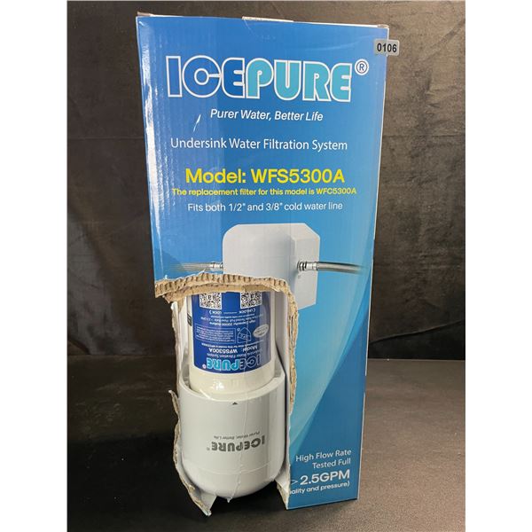 1 IcePure Under-Sink Water Filtration System (Model: WFS5300A) - New (Damaged Box - See Photos)