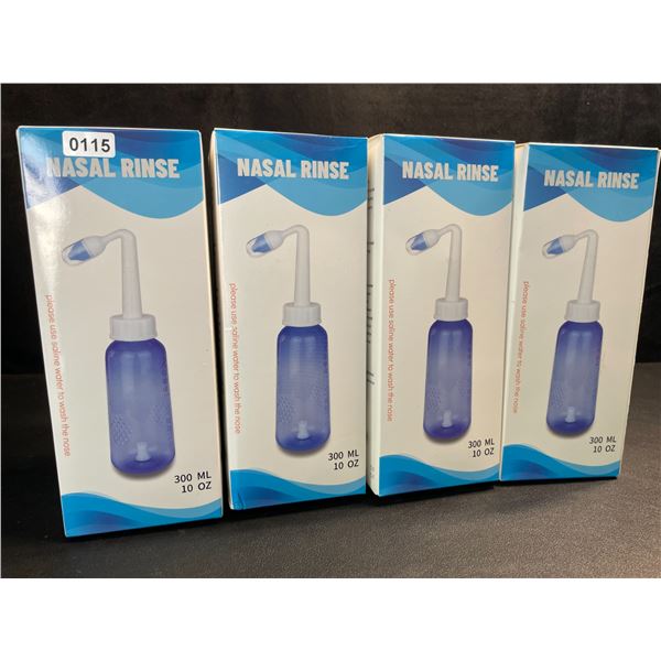 4 Nasal Rinse Bottles - 300ml - For Clearing Sinuses - New