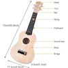 Image 4 : 3 DIY Ukulele Kits - Make Your Own Paintable 21" 4-String Hawaii Style Ukuleles - New!